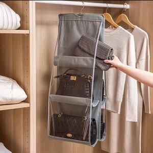2 pc Bag Storage - Household Three-Dimensional Dust-Proof Hanging Bag holder